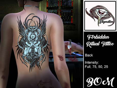 Second Life Marketplace - Stigmatem Forbidden RItual Back BOM Tattoo